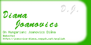 diana joanovics business card